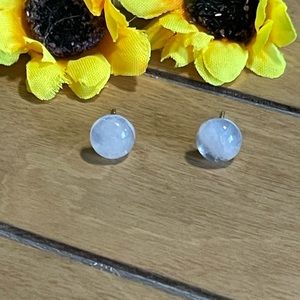 Natural Stone Stud Earrings